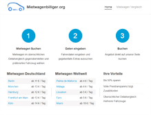 Tablet Screenshot of mietwagenbilliger.org